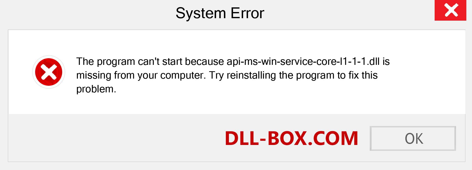  api-ms-win-service-core-l1-1-1.dll file is missing?. Download for Windows 7, 8, 10 - Fix  api-ms-win-service-core-l1-1-1 dll Missing Error on Windows, photos, images